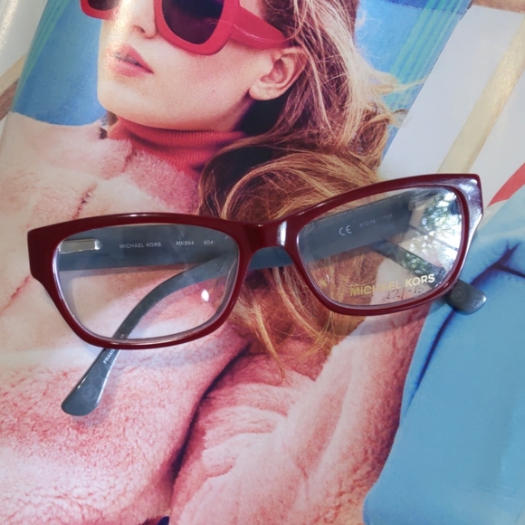 Michael Kors Eyeglasses Burgundy Gray Mk864